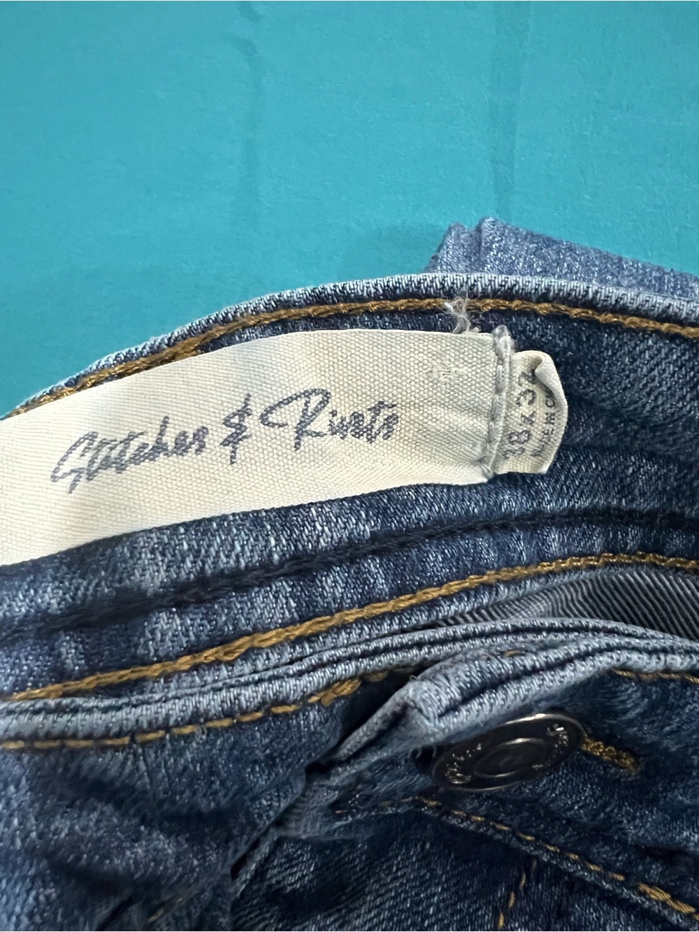 Glitter & Rivets Dark Blue Denim Jeans